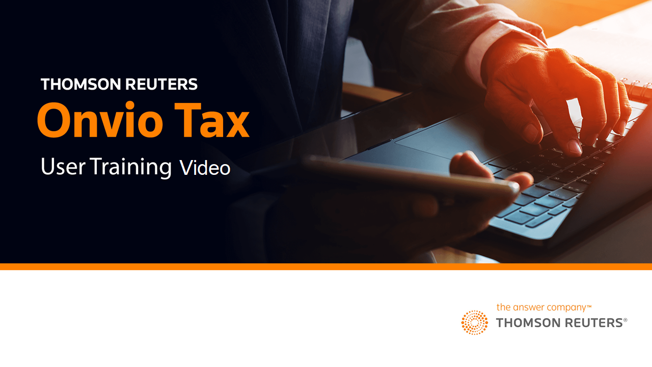 Onvio Tax User Training - eLearning Video